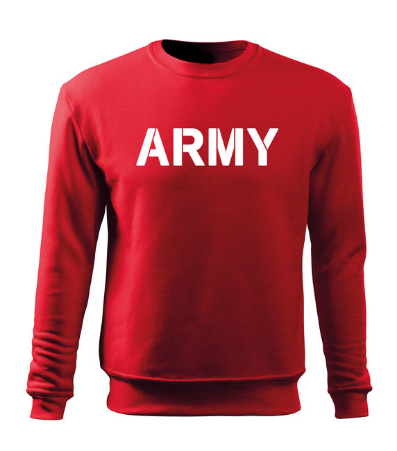 DRAGOWA herren-Sweatshirt army, rot 300 g/m2