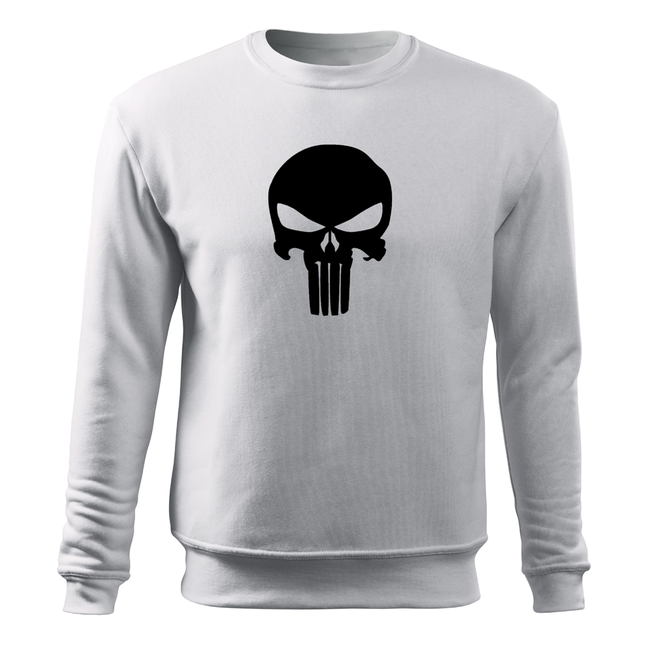 DRAGOWA herren-Sweatshirt punisher, weiß300g/m2