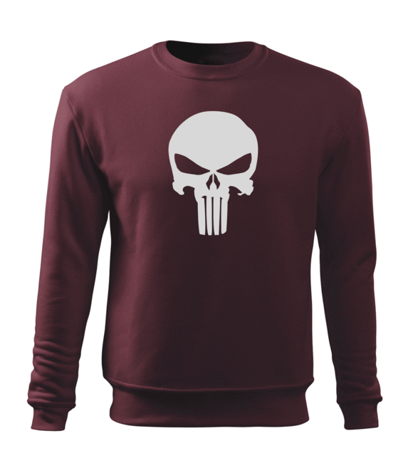DRAGOWA herren-Sweatshirt punisher, bordeaux 300g/m2