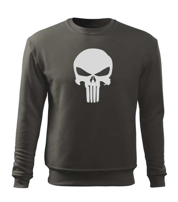 DRAGOWA herren-Sweatshirt punisher, grau 300g/m2