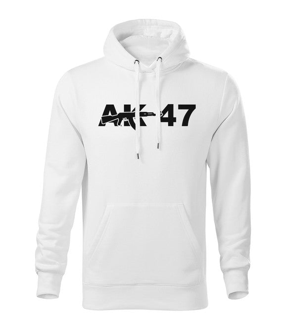 DRAGOWA herren-hoodie AK 47, weiß 320g/m2