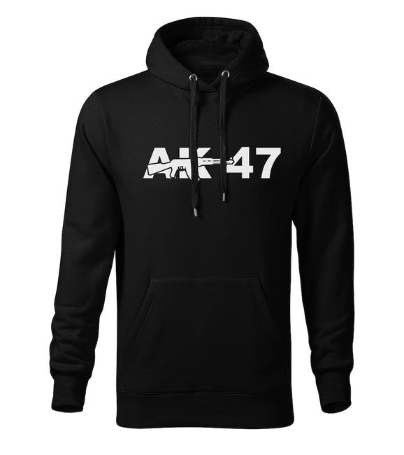 DRAGOWA herren-hoodie AK 47, schwarz 320g/m2