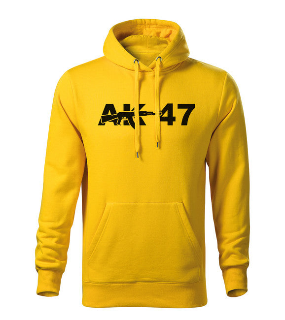 DRAGOWA herren-hoodie AK 47, gelb 320g/m2