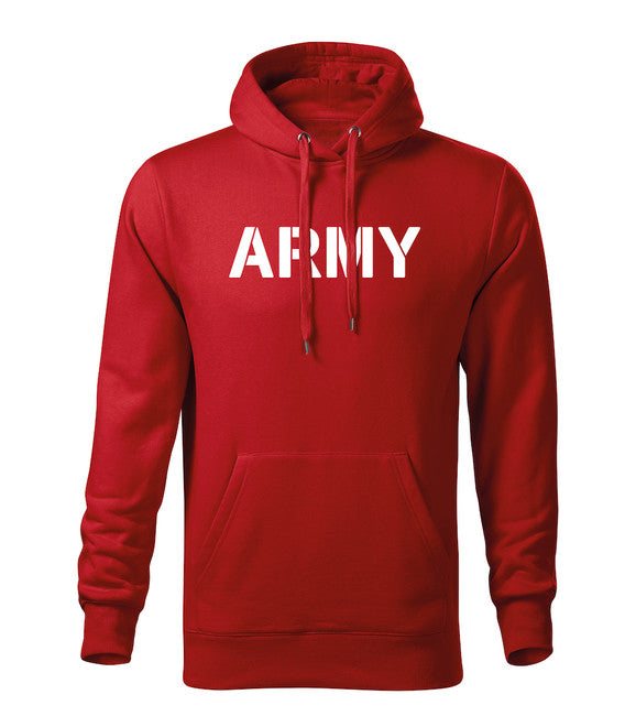 DRAGOWA herren-hoodie army, rot 320g/m2