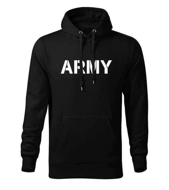DRAGOWA herren-hoodie army, schwarz 320g/m2
