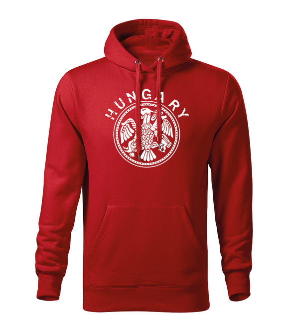 DRAGOWA herren-Kapuzenpullover Ungarn, rot 320 g/m2