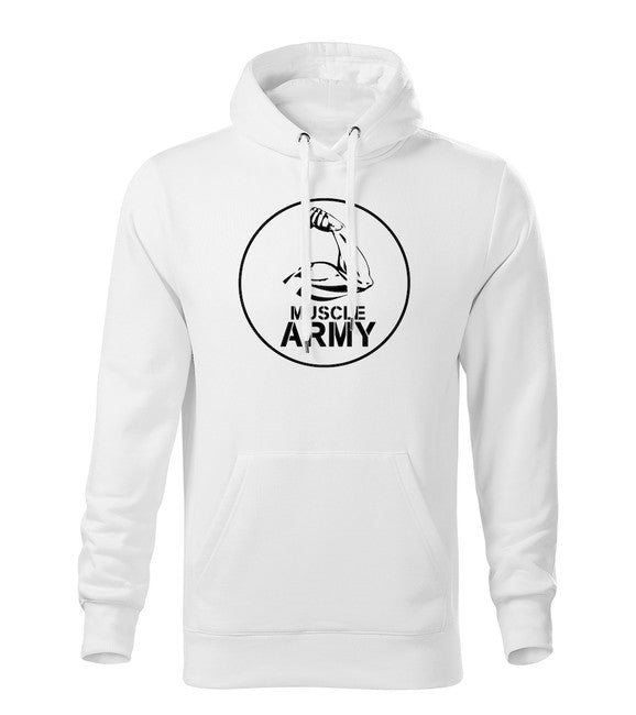 DRAGOWA pánska mikina s kapucňou muscle army biceps