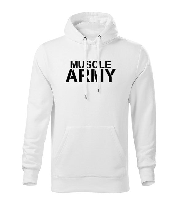 DRAGOWA pánska mikina s kapucňou muscle army
