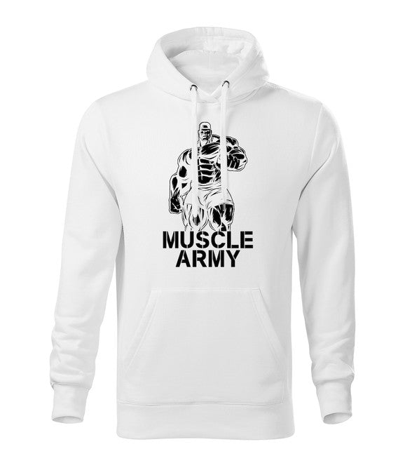 DRAGOWA pánska mikina s kapucňou muscle army man