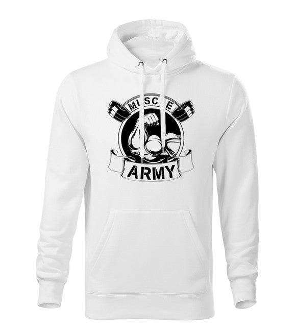 DRAGOWA pánska mikina s kapucňou muscle army original