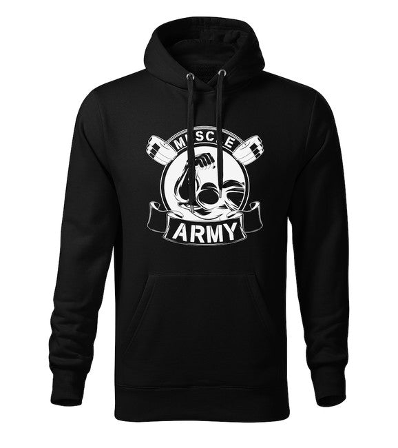 DRAGOWA pánska mikina s kapucňou muscle army original
