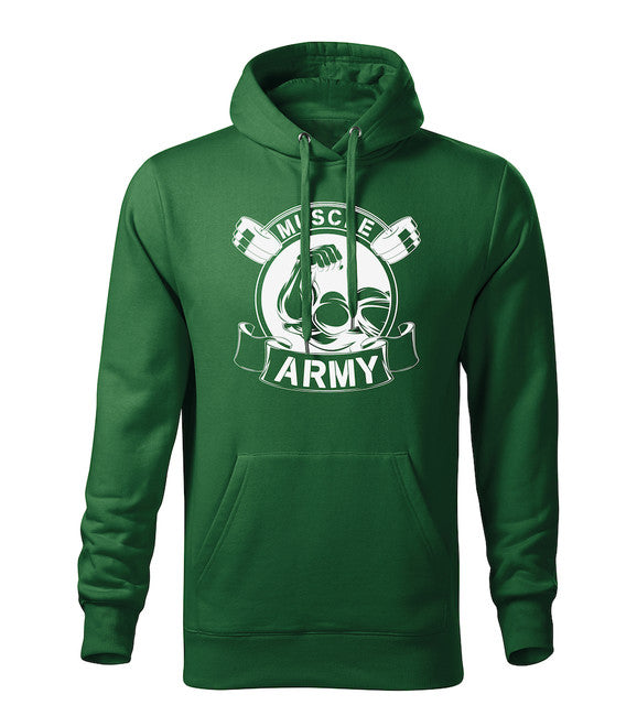 DRAGOWA pánska mikina s kapucňou muscle army original