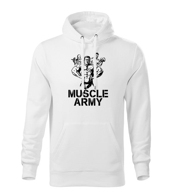 DRAGOWA pánska mikina s kapucňou muscle army team