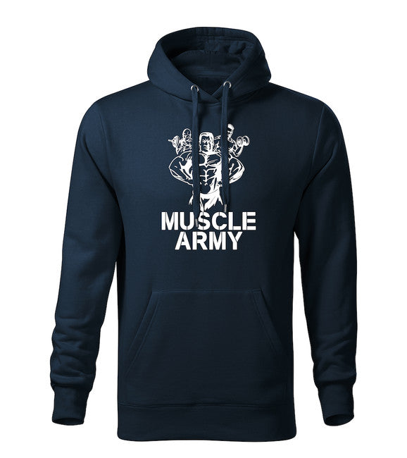 DRAGOWA pánska mikina s kapucňou muscle army team