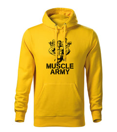 DRAGOWA Herren-Kapuzenpullover muscle army team 320 g/m², gelb