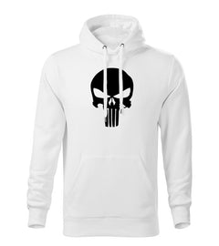 DRAGOWA Herren-Kapuzenpullover Punisher 320 g/m², weiß