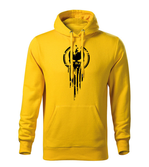 DRAGOWA herren-hoodie skull, gelb 320g/m2