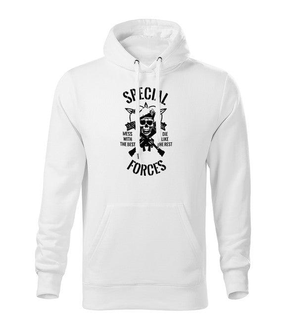 DRAGOWA herren-hoodie special forces, weiß 320g/m2