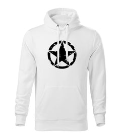 DRAGOWA Herren-Kapuzenpullover star 320 g/m², weiß
