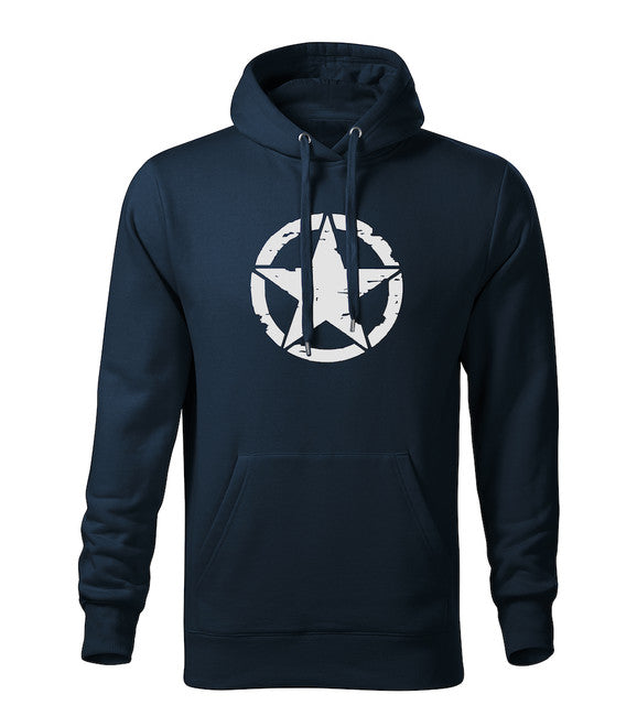 DRAGOWA herren-hoodie star, dunkelblau 320g/m2