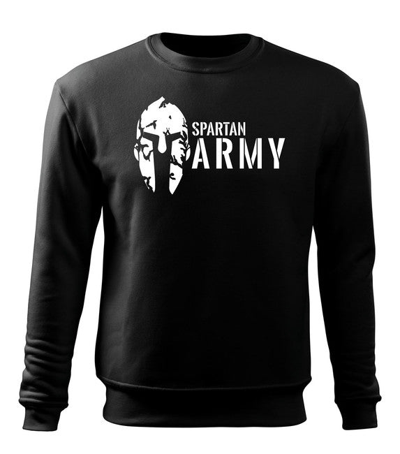 DRAGOWA herren-Sweatshirt spartan army, schwarz 300g/m2