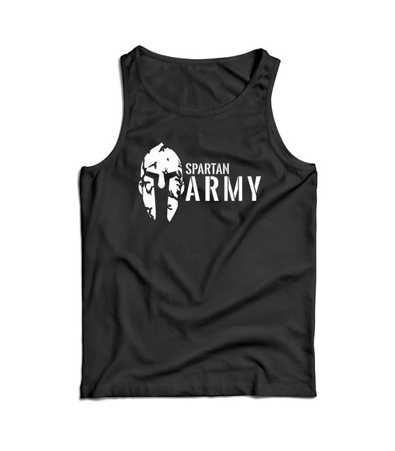 DRAGOWA herren-Tanktop spartan army, schwarz 160g/m2