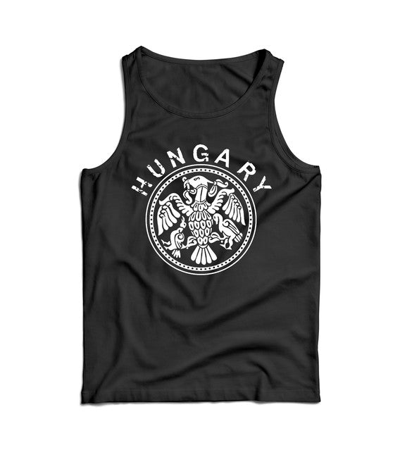 DRAGOWA herren-Tanktop Ungarn, schwarz 160 g/m2