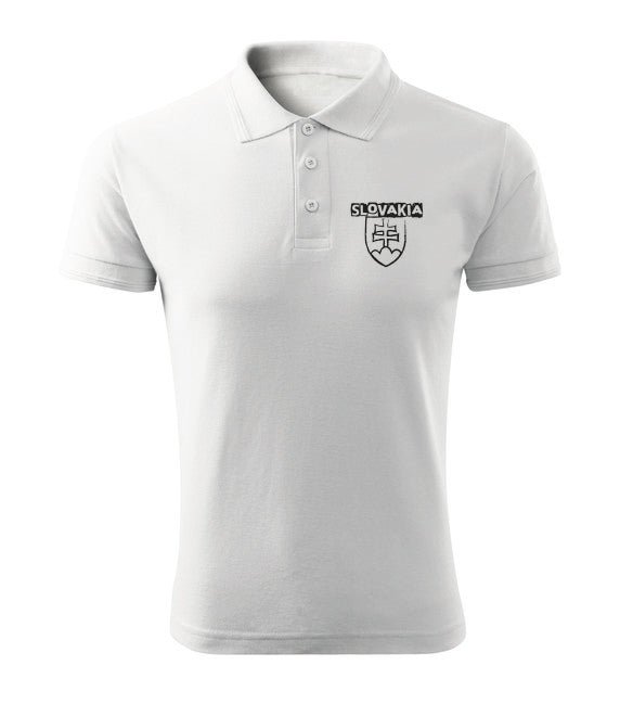 DRAGOWA Poloshirt Slovakia, weiß 200 g/m2