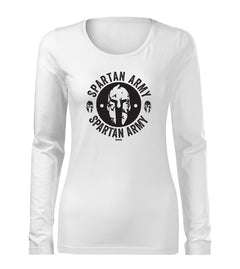 DRAGOWA Archelaos Damen-Langarm-T-Shirt Slim 160 g/m², weiß