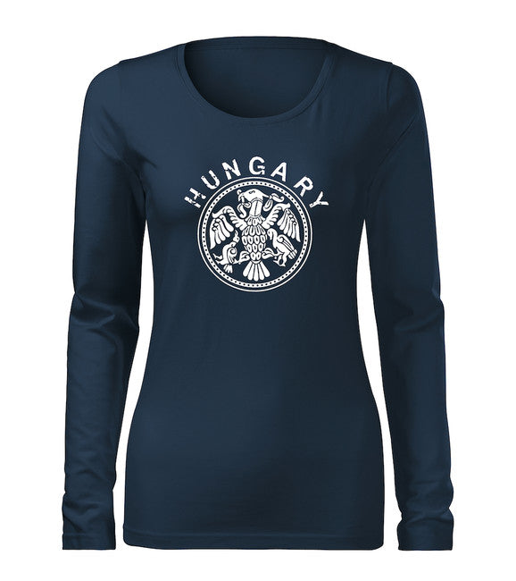 DRAGOWA Slim damen-Langarmshirt León, weiß 160g/m2