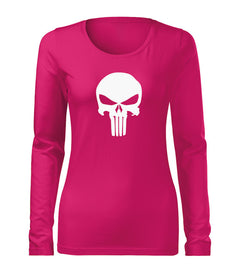 DRAGOWA Slim Damen-Langarmshirt Punisher 160 g/m², rosa