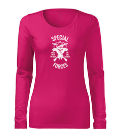 DRAGOWA Slim Damen-Langarmshirt special forces 160 g/m², rosa