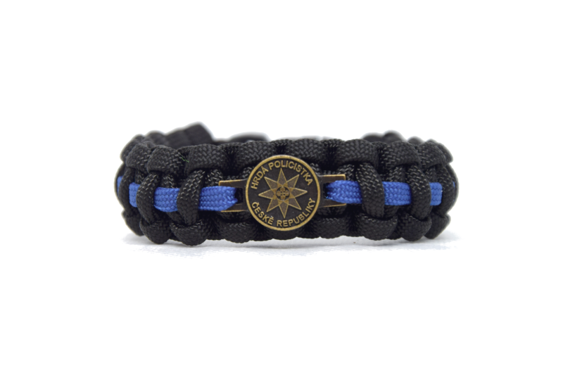 Cordell paracord Armband Hrda Policistka sirka 1,9cm, modro-schwarz