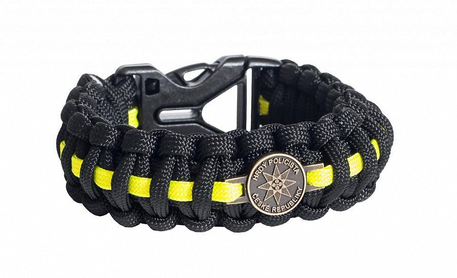 Cordell paracord Armband Hrdy Policista sirka 2,4cm, gelb