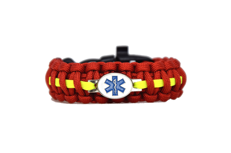 Cordell paracord Armband Hrdy zachranar 2,4cm, rot