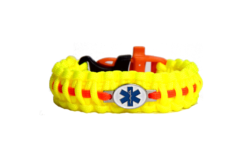 Cordell paracord Armband Hrdy zachranar sirka 2,4cm, gelb
