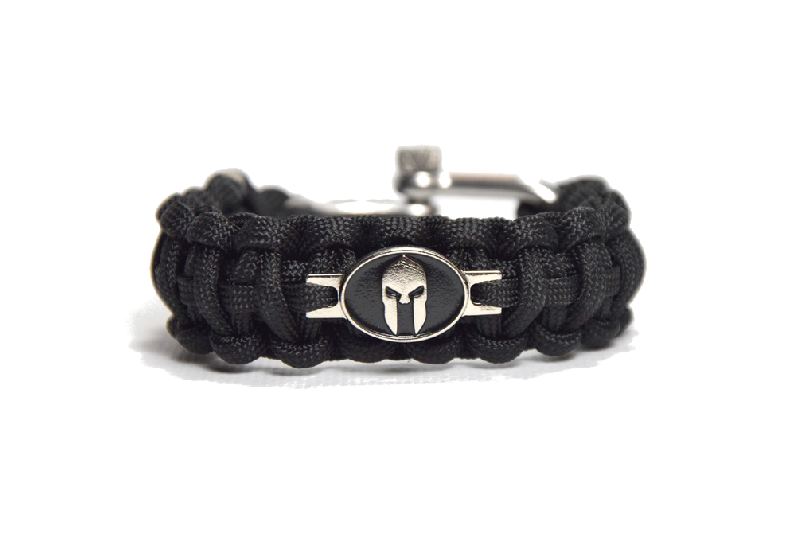 Cordell paracord Armband Spartan 2,1 cm, schwarz, kovova spona