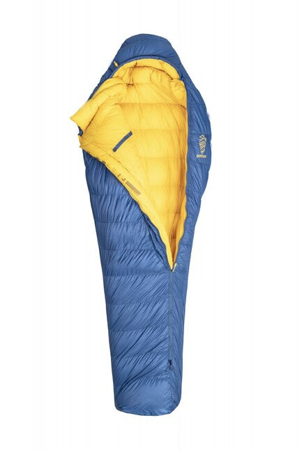 Patizon G400 S Drei-Jahreszeiten-Schlafsack ultralight left, navy/gold