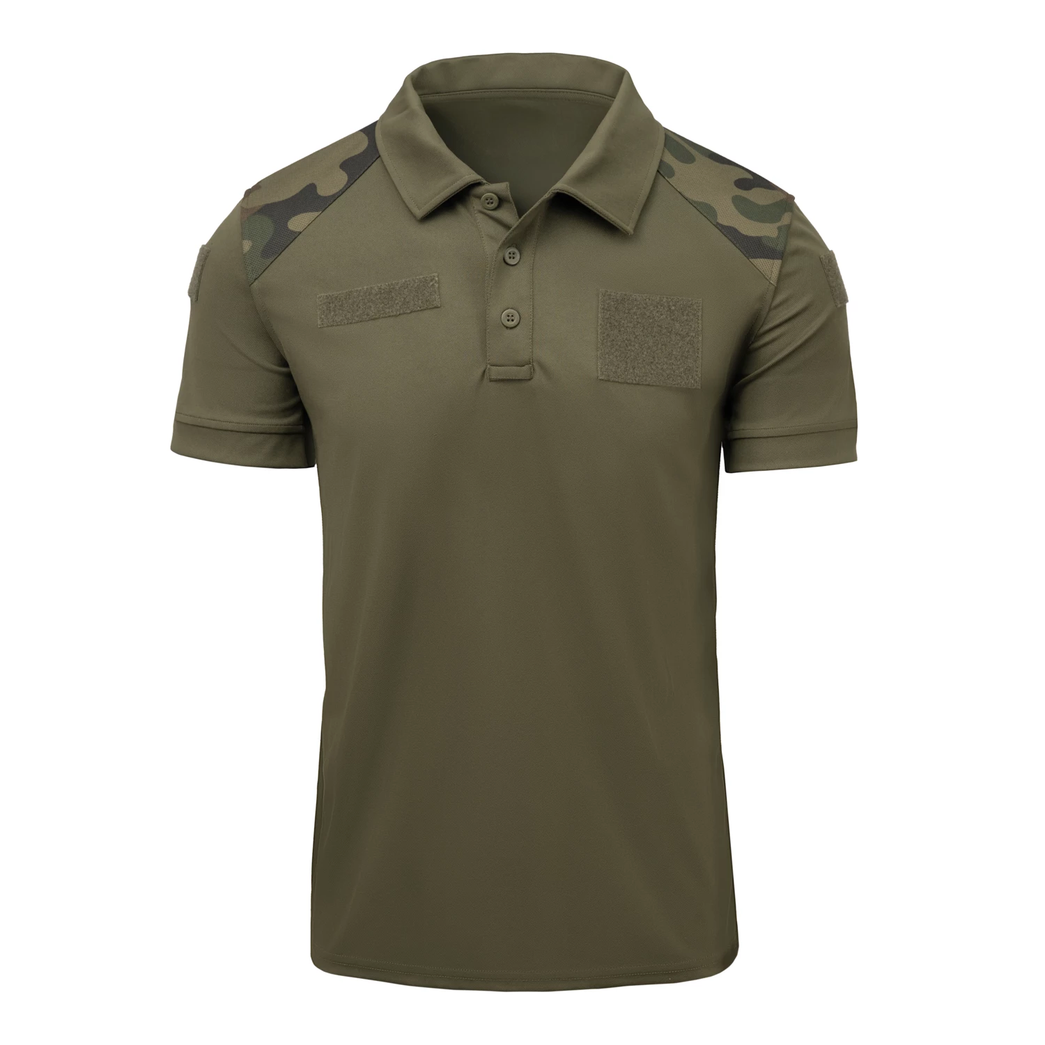 Helikon-Tex Military Poloshirt, Olive Green/PL Woodland