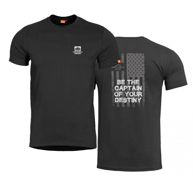 Pentagon T-Shirt American Flag, schwarz