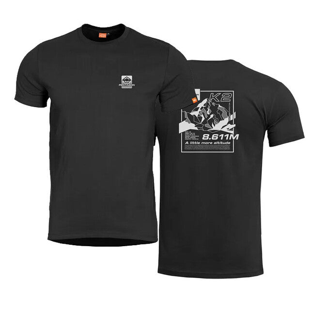 Pentagon T-Shirt K2 Mountain, schwarz