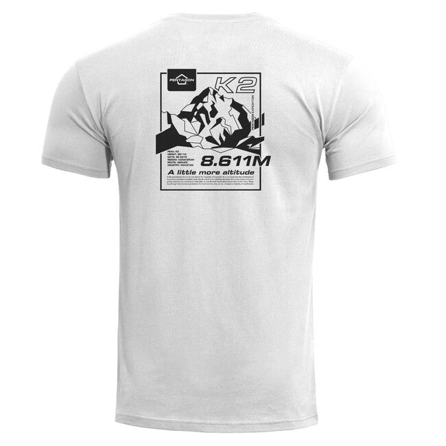 Pentagon kurz T-Shirt Ageron "K2 Mountain, weiß
