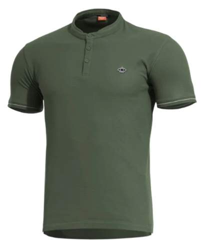 Pentagon T-Shirt Levantes Henley Stripes, camo green