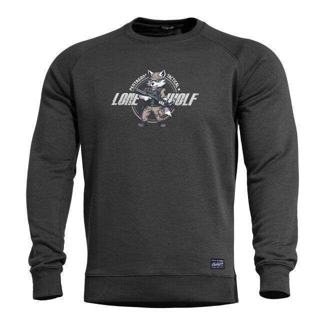 Pentagon Herren-Sweatshirt bez kapucne Lone Wolf, schwarz