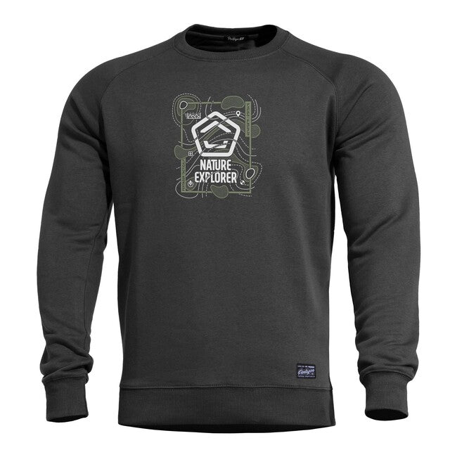Pentagon Herren-Sweatshirt bez kapucne Nature Explorer, schwarz