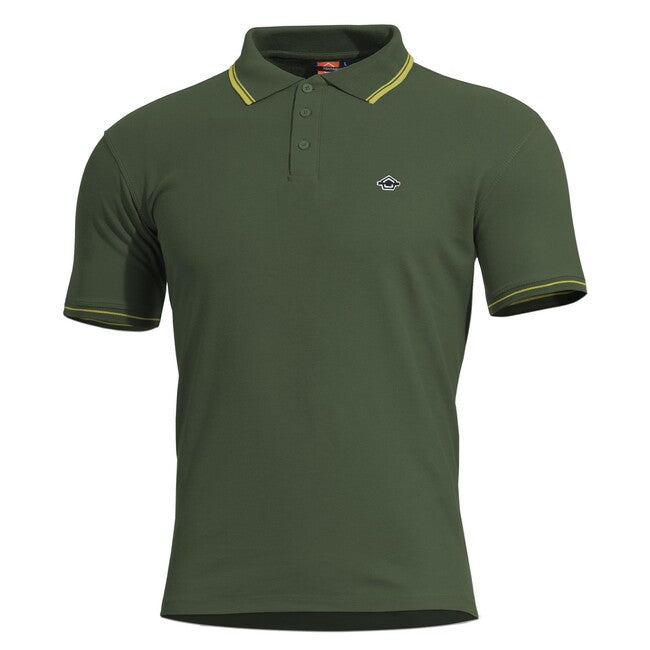 Pentagon Poloshirt Aniketos Stripes, grün
