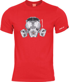 Pentagon Gas Mask T-Shirt, rot