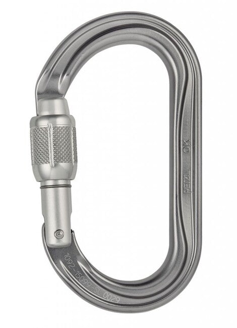 Petzl OK SCREW LOCK ovaler Karabiner mit Schraubverriegelung