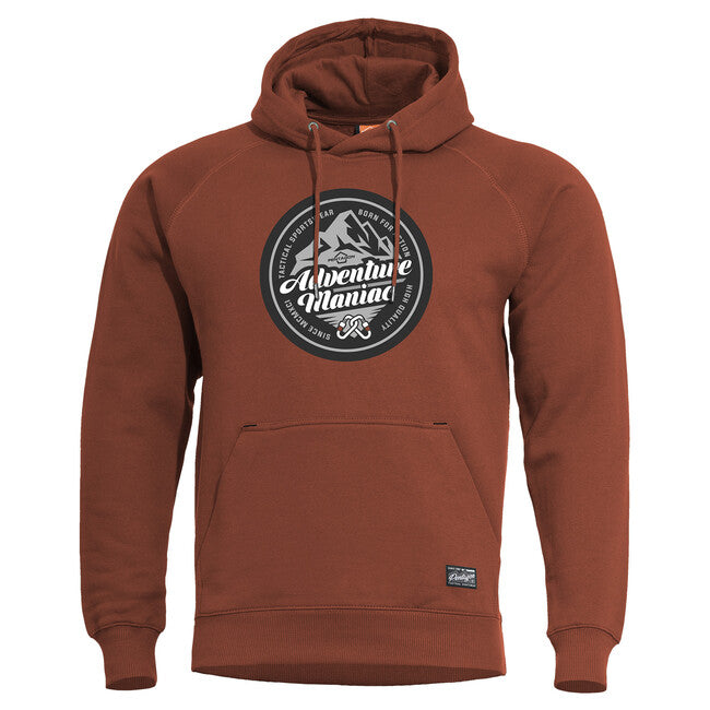 Pentagon Herren- Kapuzenpullover Phaeton Hood Adventure Maniac, maroon red