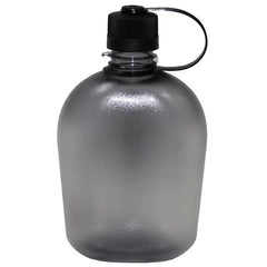 MFH Transparente Feldflasche 1l, schwarz